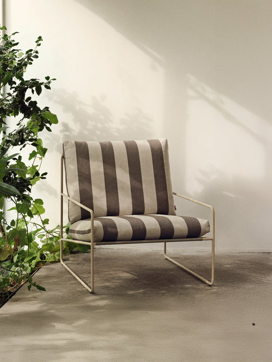 Desert 1-Seater Sofa by Ferm Living - Cashmere Frame / Chocolate Stripe