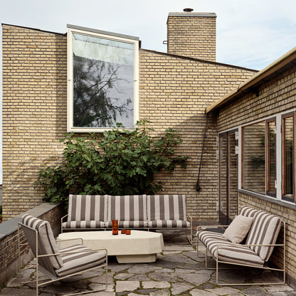 Desert 2-Seater Sofa by Ferm Living - Cashmere Frame / Chocolate Stripe