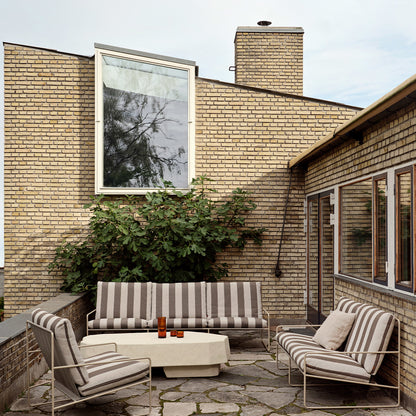 Desert 3-Seater Sofa by Ferm Living - Cashmere Frame / Chocolate Stripe