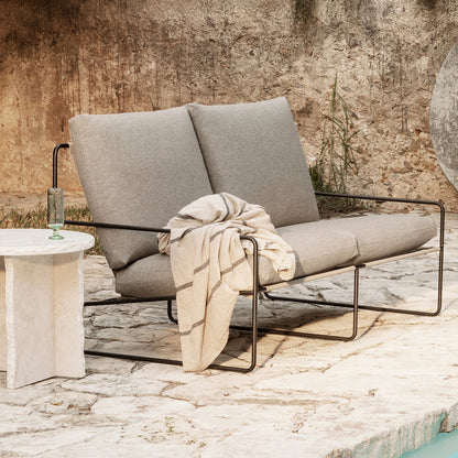 Desert 2-Seater Sofa by Ferm Living - Black Frame / Dark Sand
