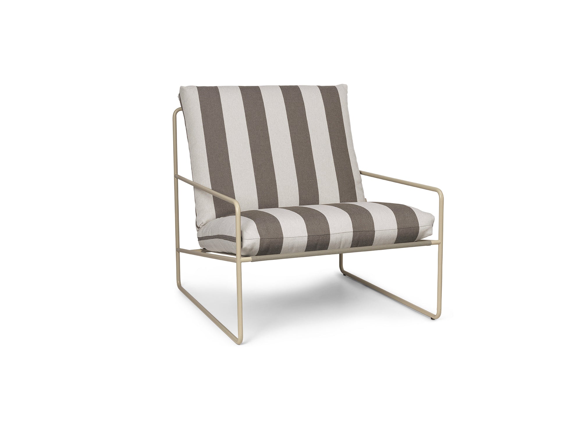 Desert 1-Seater Sofa by Ferm Living - Cashmere Frame / Chocolate Stripe
