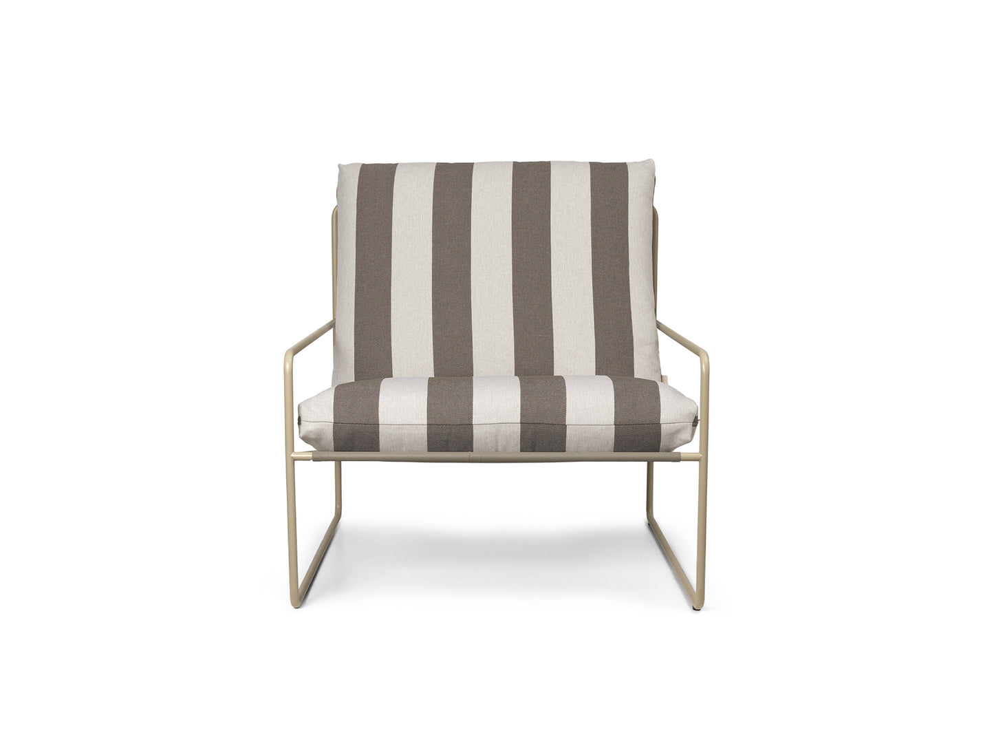 Desert 1-Seater Sofa by Ferm Living - Cashmere Frame / Chocolate Stripe