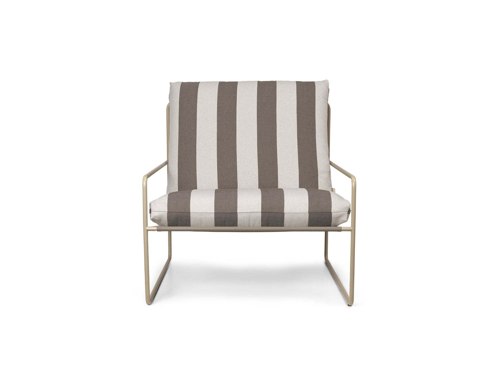 Desert 1-Seater Sofa by Ferm Living - Cashmere Frame / Chocolate Stripe