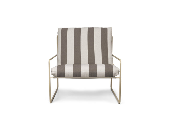 Desert 1-Seater Sofa by Ferm Living - Cashmere Frame / Chocolate Stripe