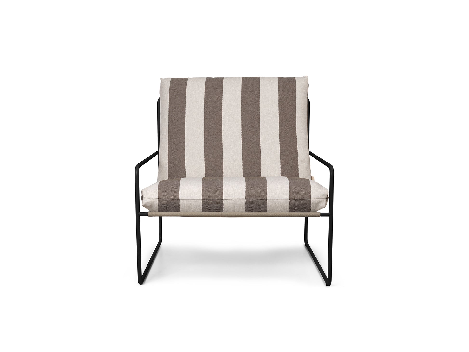 Desert 1-Seater Sofa by Ferm Living - Black Frame / Chocolate Stripe