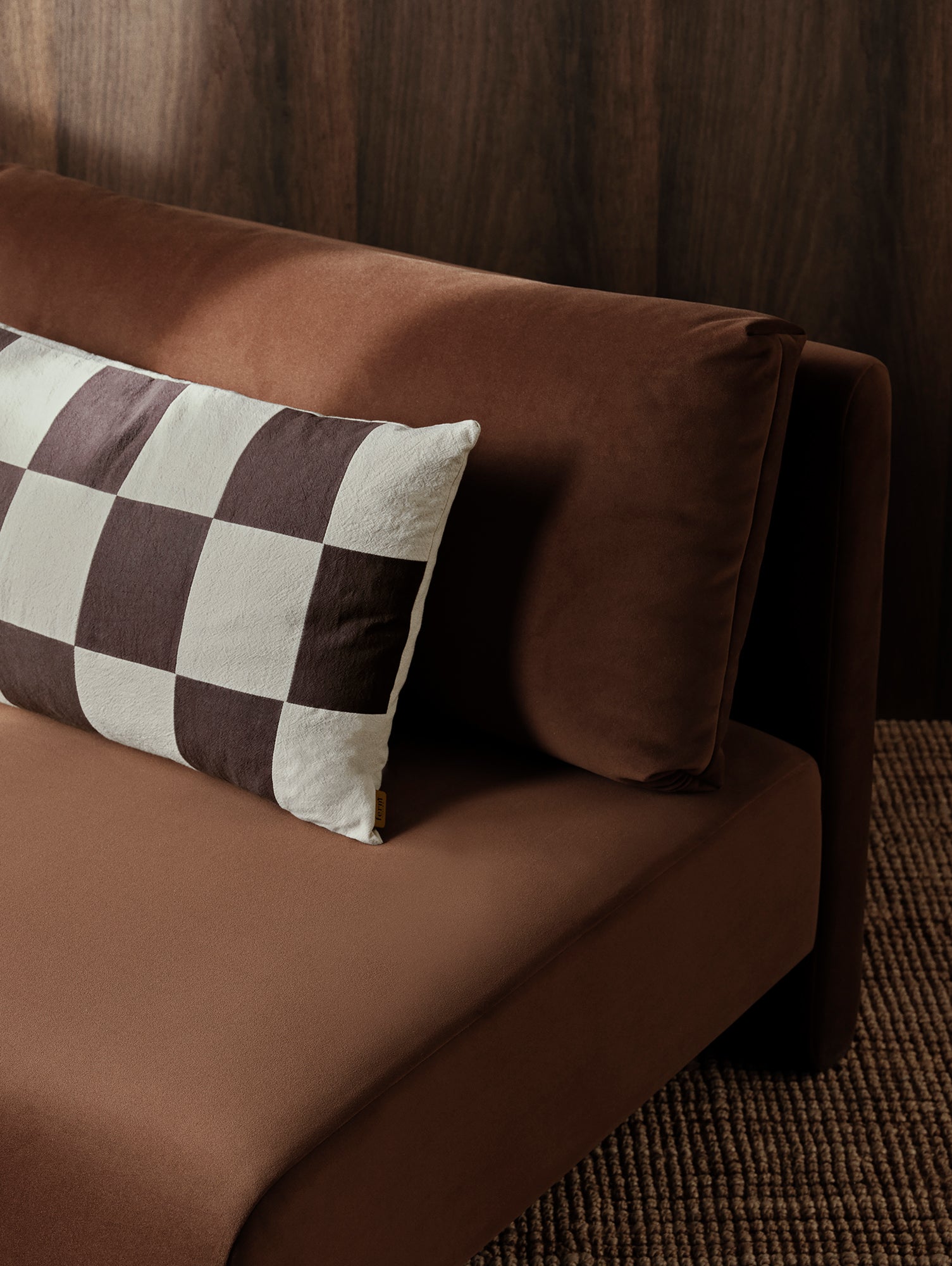 Dase 2-Seater Modular Sofa by Ferm Living - Rich Velvet Soft Brown