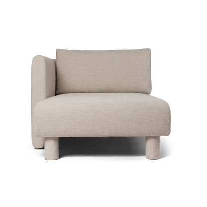 Dase Modular Sofa - Individual Modules by Ferm Living - Left Armrest Module  Module / Soft Boucle / Natural