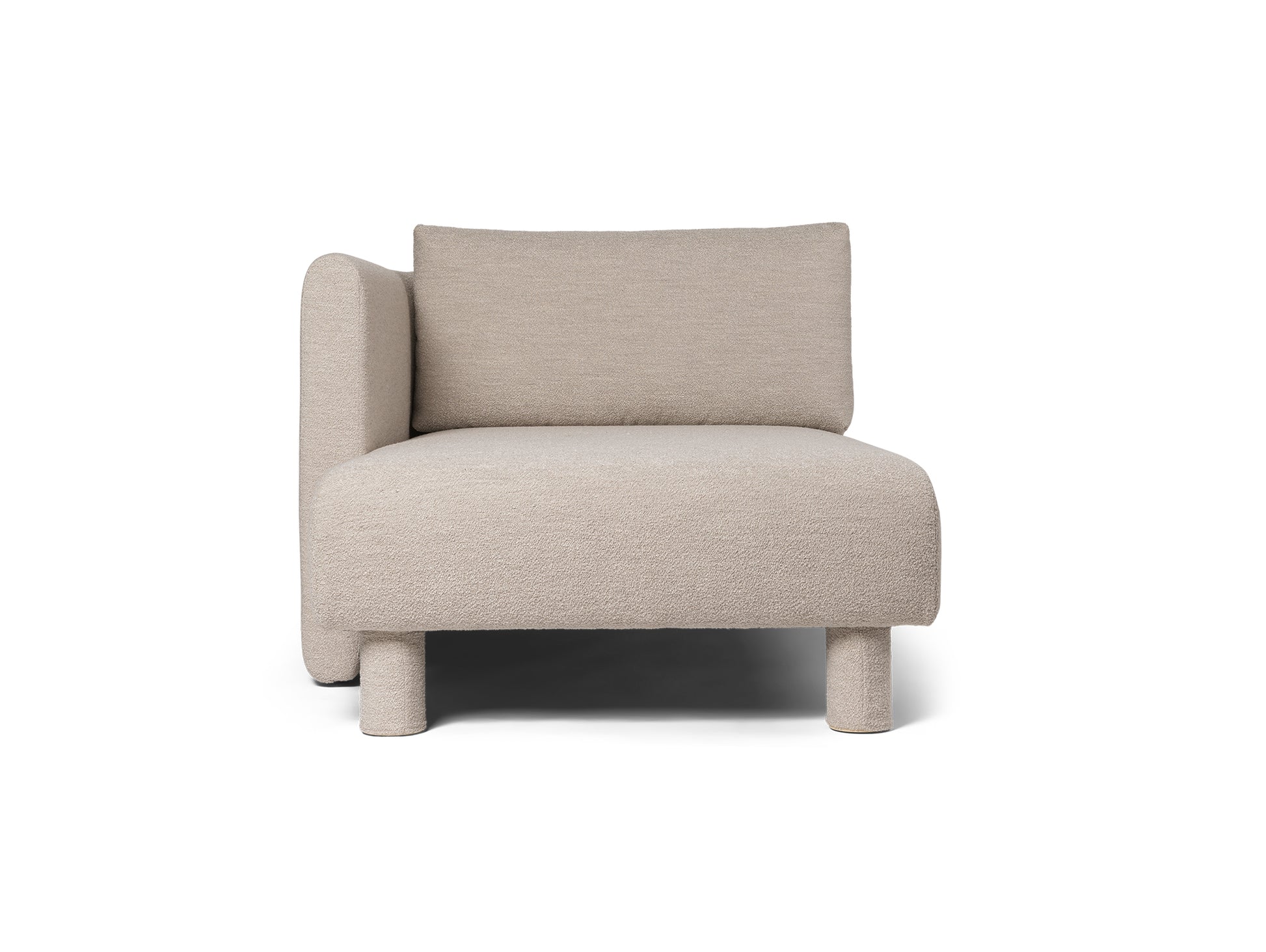 Dase Modular Sofa - Individual Modules by Ferm Living - Left Armrest Module  Module / Soft Boucle / Natural