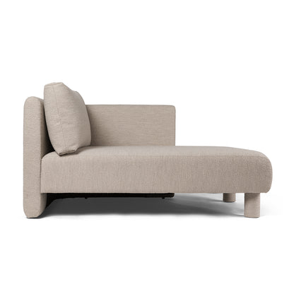 Dase Modular Sofa - Individual Modules by Ferm Living - Chaise Longue Module / Soft Boucle / Natural