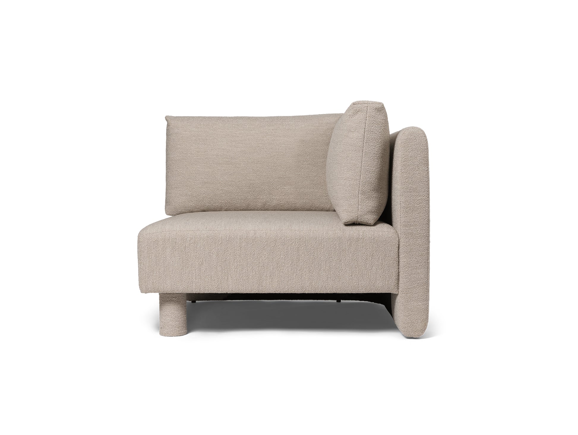 Dase Modular Sofa - Individual Modules by Ferm Living - Connecting Corner Module / Soft Boucle / Natural