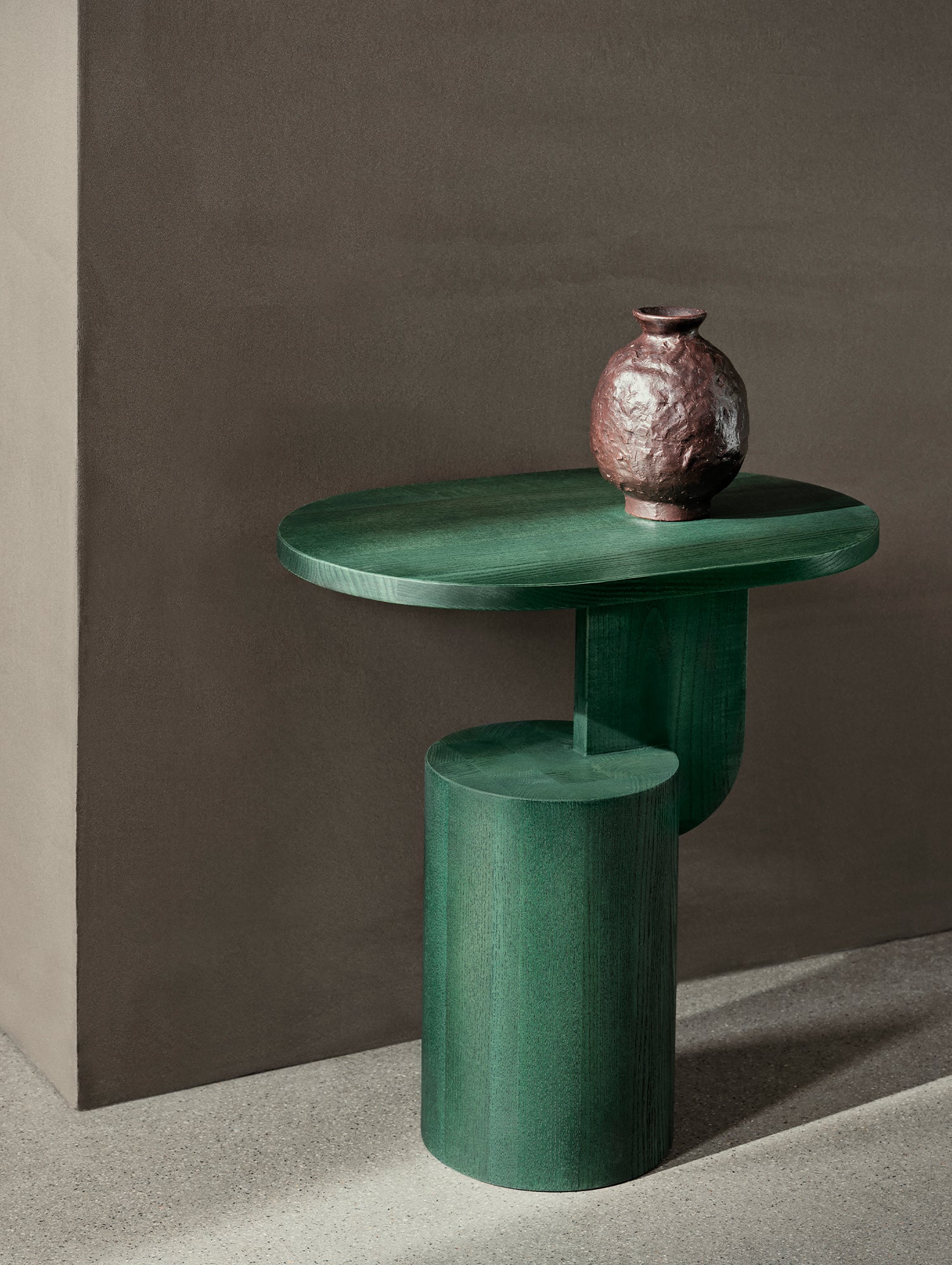 Insert Side Table by Ferm Living - Myrtle Green Stained Ash