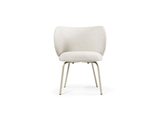 Rico Dining Chair - Fixed Base / Soft Boucle Off White Sand