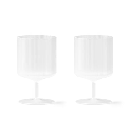 Ripple Wine Glasses - Set of 2 (Frosted) by Ferm Living