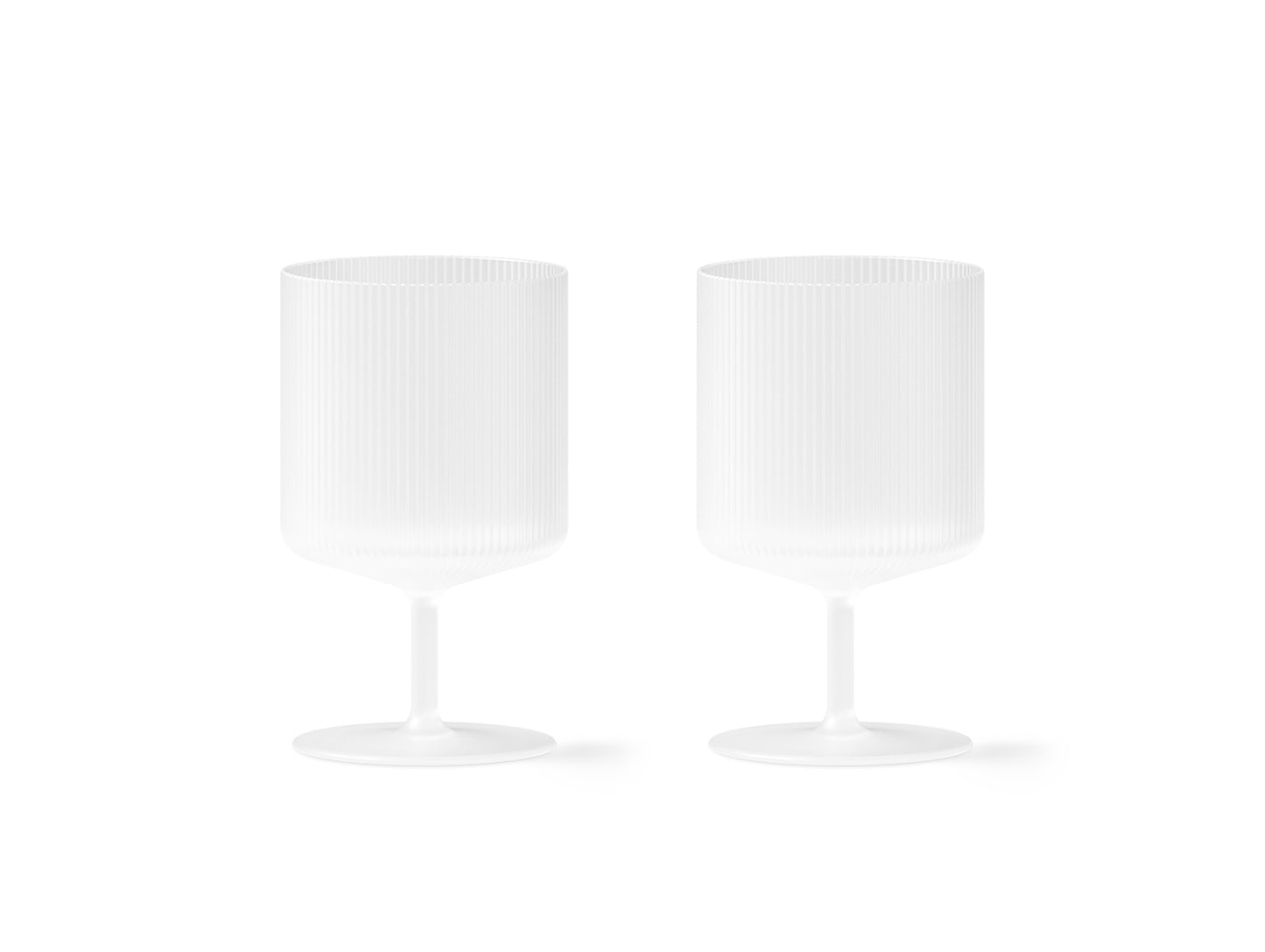 Ripple Wine Glasses - Set of 2 (Frosted) by Ferm Living