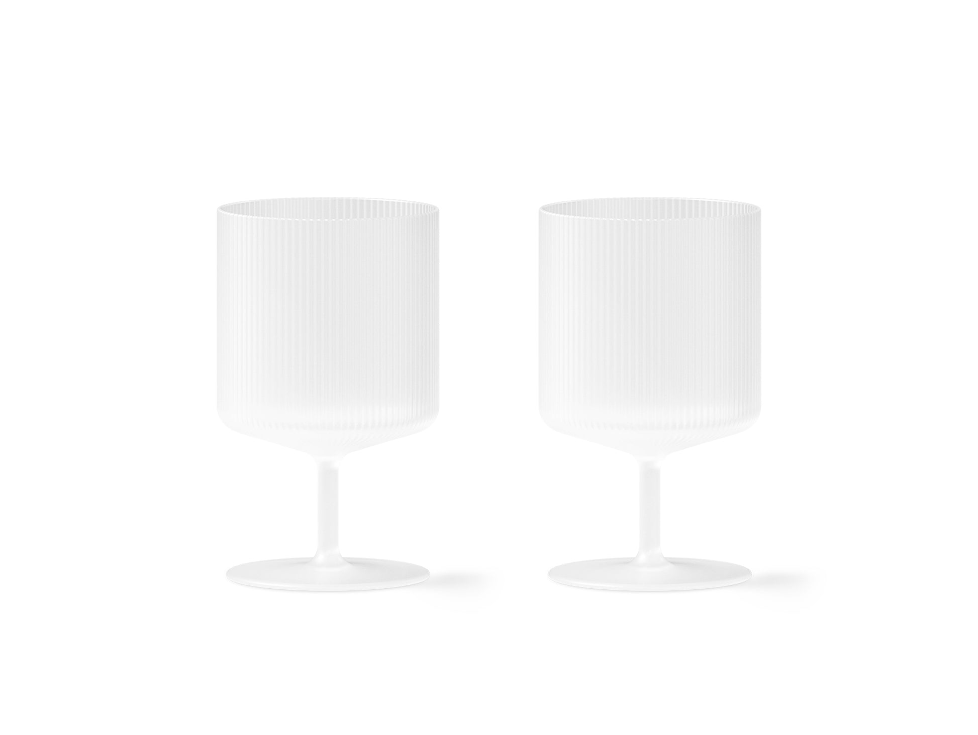 Ripple Wine Glasses - Set of 2 (Frosted) by Ferm Living
