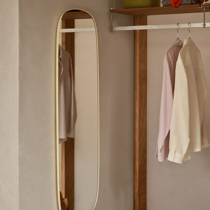 Framed Mirror by Muuto - 150x50 / Light Yellow with Clear Glass