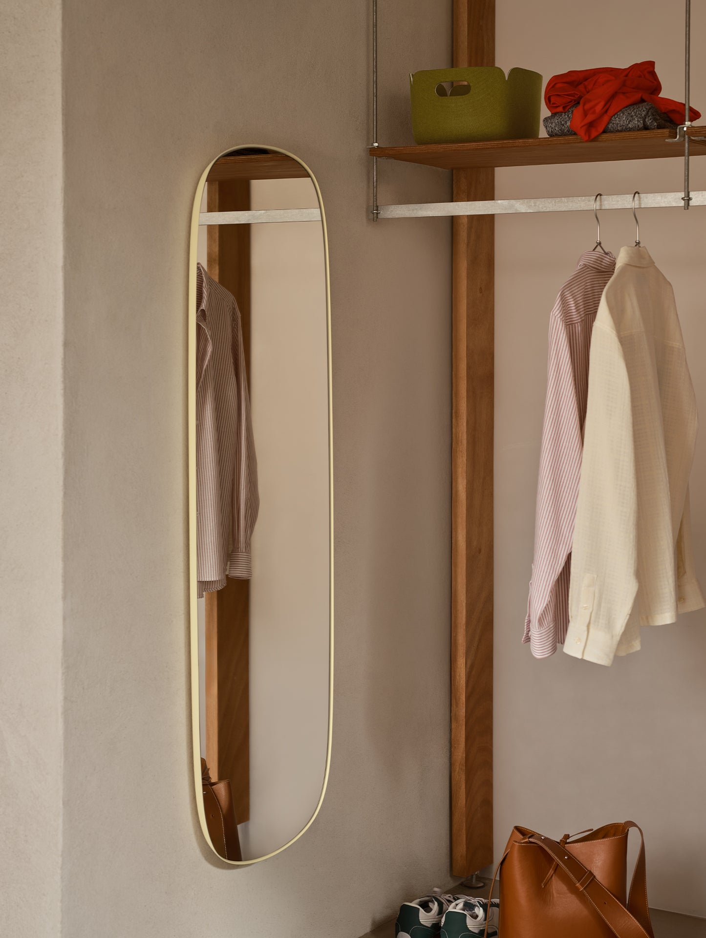 Framed Mirror by Muuto - 150x50 / Light Yellow with Clear Glass