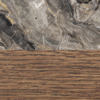 Swatch for Grey Galaxy Marble Top / Dark Oak Veneer Base