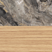 Swatch for Grey Galaxy Marble Top / Natural Oak Veneer Base