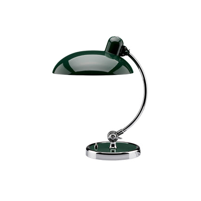 Kaiser Idell Luxus Table Lamp by Fritz Hansen - High Gloss Dark Green Shade with Chrome Base