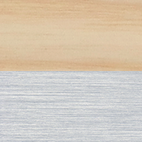 Swatch for Hand Brushed Aluminium Base / Solid Ash Tabletop