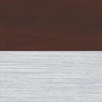 Swatch for Hand Brushed Aluminium Base / Solid Walnut Tabletop