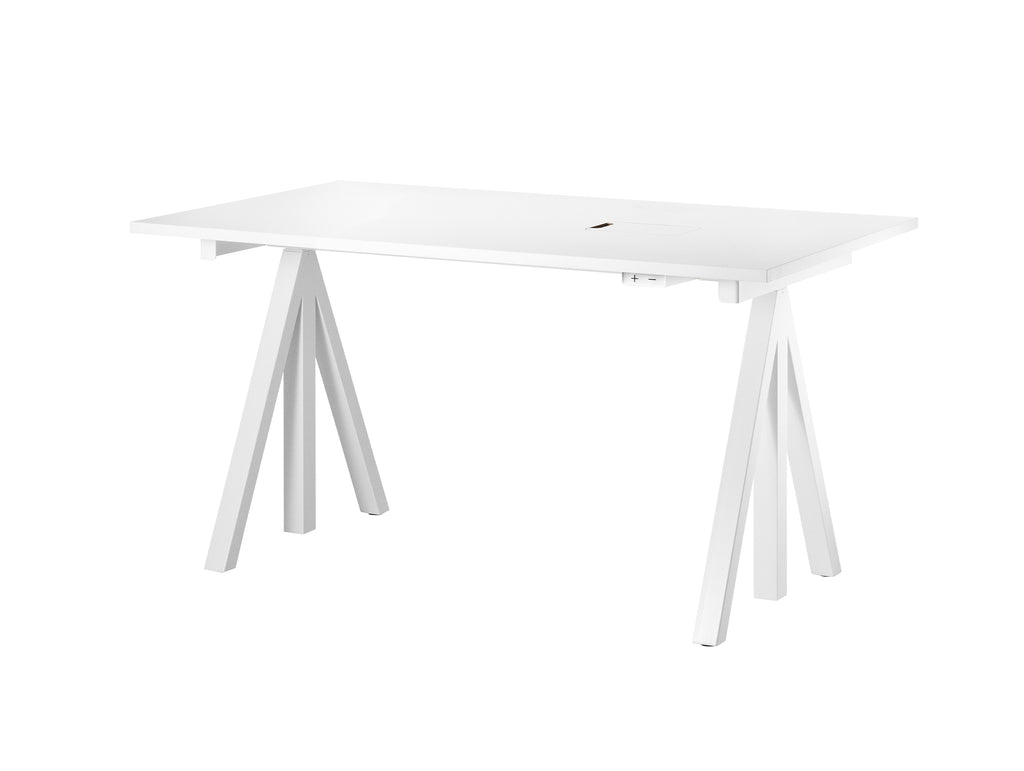 Adjustable white online table legs