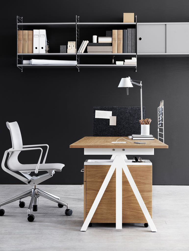 White deals wall desk