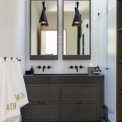 Beat Tall LED Pendant Light by Tom Dixon - Black