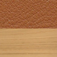 Swatch for Lacquered Chestnut / Cognac Premium Leather (L50)