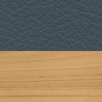 Swatch for Lacquered Chestnut / Smoke Blue Premium Leather (L50)