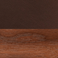 Swatch for Lacquered Walnut / Chocolate Grano Leather