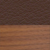 Swatch for Lacquered Walnut / Marron Premium Leather (L50)