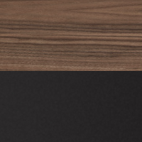 Swatch for Lacquered Walnut Veneer Tabletop / Black Steel Base