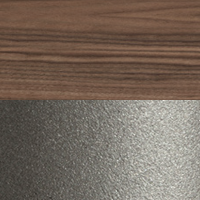 Swatch for Lacquered Walnut Veneer Tabletop / Silver Grey Steel Base