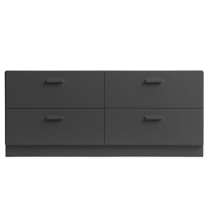 Relief Drawer with Plinth- Low by String - Grey