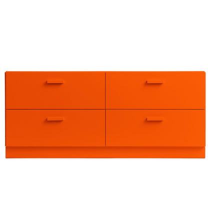 Relief Drawer with Plinth- Low by String - Orange