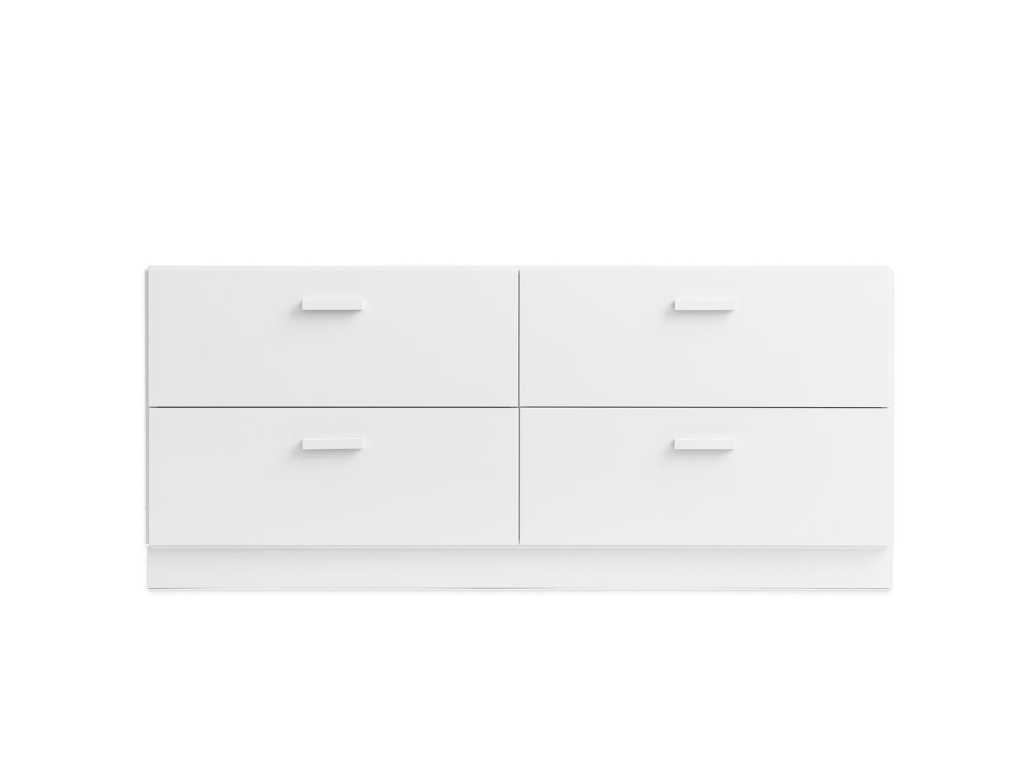 Relief Drawer with Plinth- Low by String - White