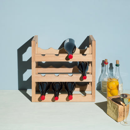 Silo Wine Rack by Massproductions - Oiled Ash