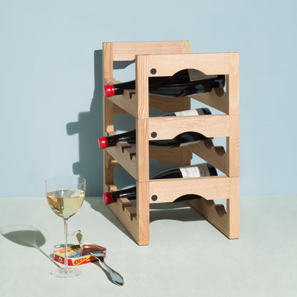 Silo Wine Rack by Massproductions - Oiled Ash