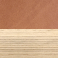 Swatch for Natural Oak and Cognac Refine Leather
