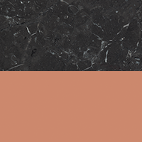 Swatch for Nero Marquina Marble Tabletop / Beige Red Steel Base