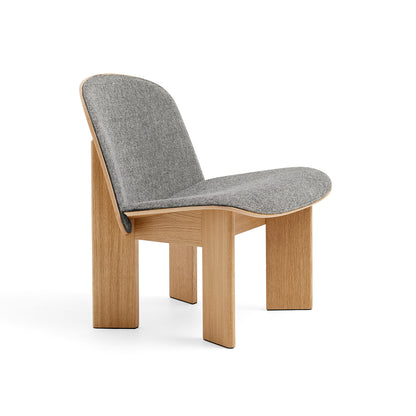 Chisel Lounge Chair (Front Upholstery) by HAY - Lacquered Oak / Hallingdal 65 166