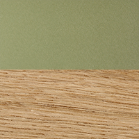 Swatch for Olive Linoleum Tabletop with Oak Frame