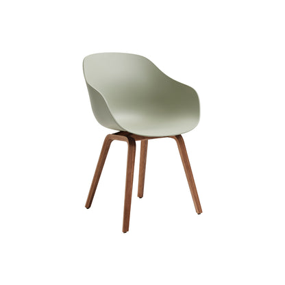 About A Chair AAC 222 - New Colours by HAY / Pastel Green Shell / Lacquered Walnut Base
