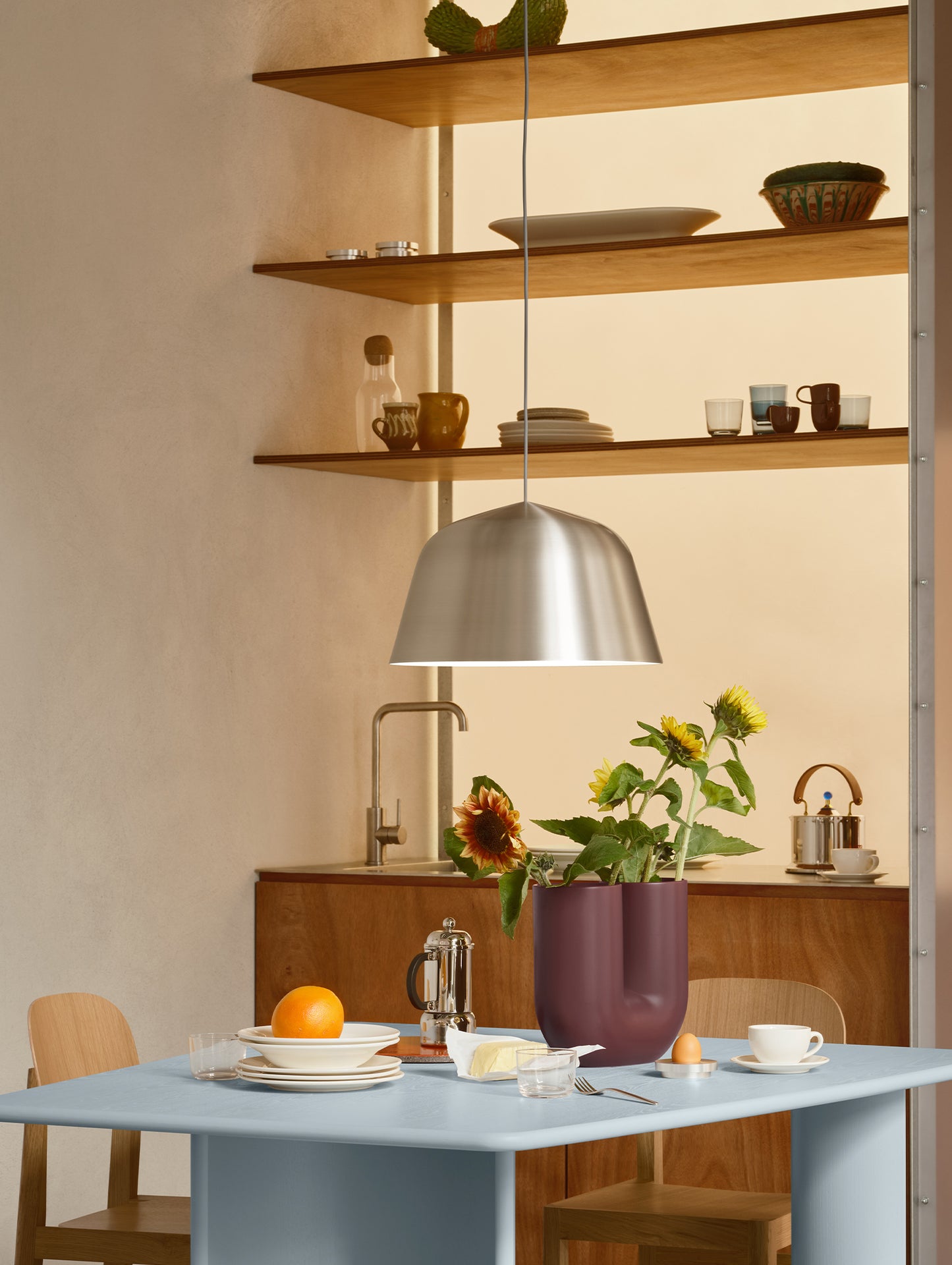 Ambit Pendant by Muuto - 40 cm Diameter / Brushed Aluminium