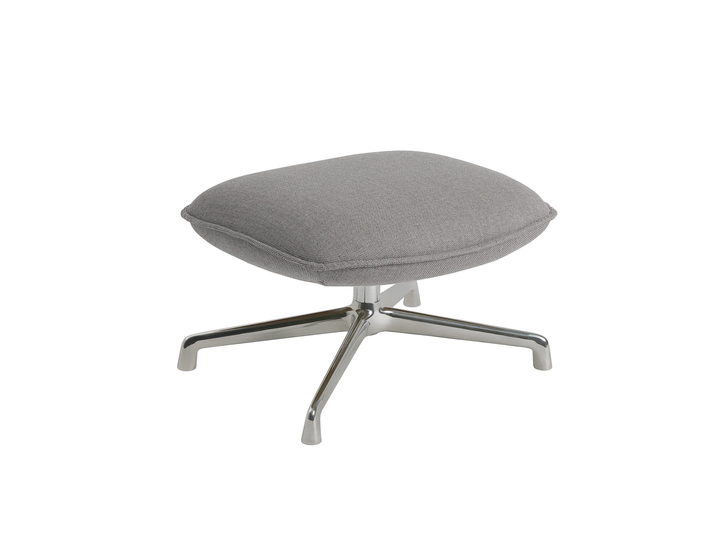 Doze Ottoman - Swivel Base by Muuto / Rewool 128 / Polished Aluminium Base