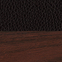 Swatch for Santos Palisander / Nero Natural Leather (L60)