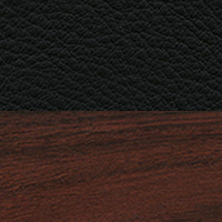 Swatch for Santos Palisander / Nero Premium Leather (L50)