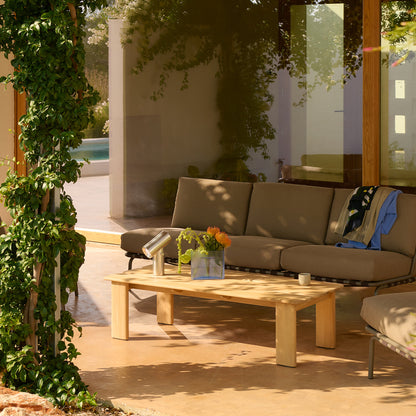 Settle 3-Seater Sofa without Armrest by Muuto - Taupe / Weave 5